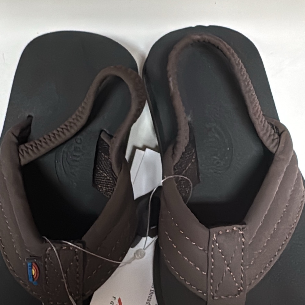 Rainbow Brown Kids Flip Flops
